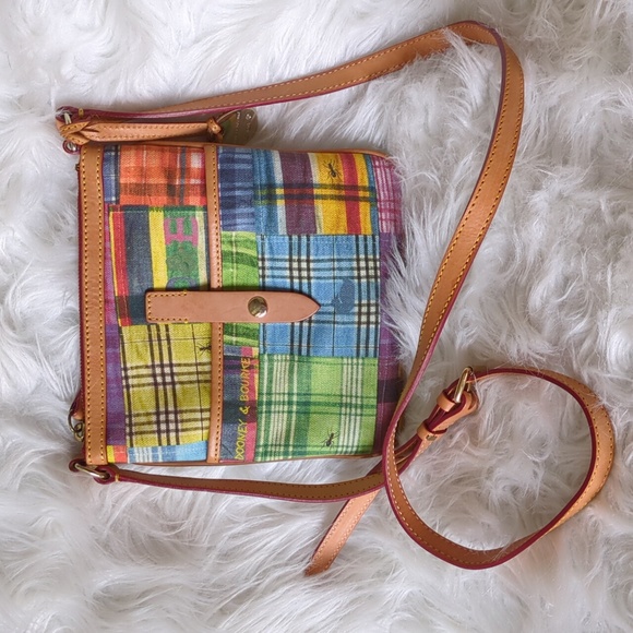 Dooney & Bourke Handbags - Dooney & Bourke Vintage Y2K Plaid Ant Print Letter Carrier Crossbody
